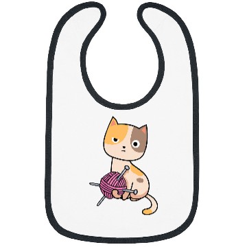 Discover Cute cat knitting wool Bibs