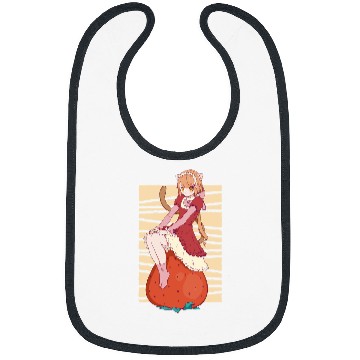 Discover Neko Girl Strawberry CatGirl Cosplay Anime Bibs