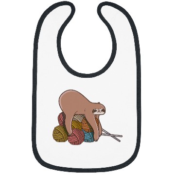 Discover Cute sloth knitting yarn wool knitting Bibs