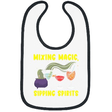 Discover Mixing Magic Sipping Spirits Barkeeper Bartender Halloween Bibs