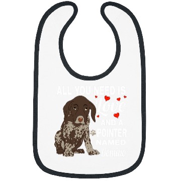 Discover Cute Pointer Named Domino For German Shorthaired Pointer Dog Bibs