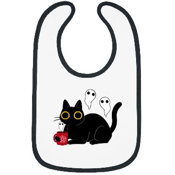 Discover Funny black cats with Coffee Doing Black Magic with s Bibs