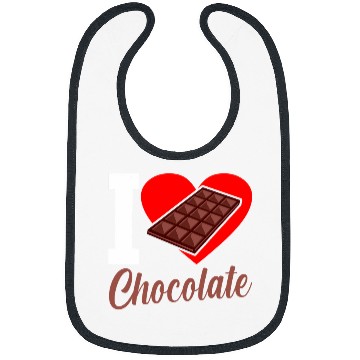 Discover I Love Chocolate Funny Chocolates Lover Eater Graphic Bibs