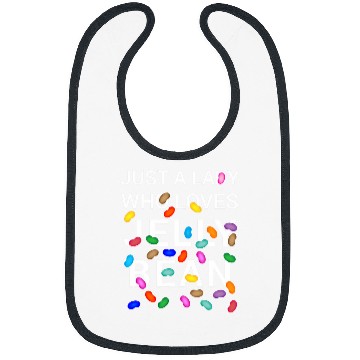 Discover Just A Lady Who Loves Jelly Bean Halloween Candy Bibs