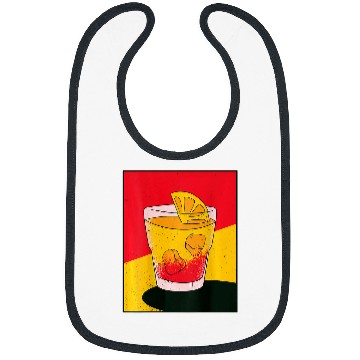 Discover Aperol Spritz Summer Orange Splash Wines Glass Back Print Bibs