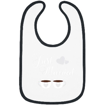 Discover Just Married Coffee Couples Wedding Honeymoon Bound Bibs