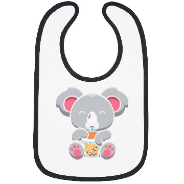 Discover Bubble Milk Tea Koala Cute Koala Drinking Boba Milk Tea Bibs