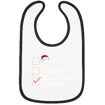 Discover Nice Naughty Santa I Can Explain Christmas List Bibs