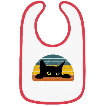 Discover Black Cat Bibs Funny Ew People Cat Lovers Bibs