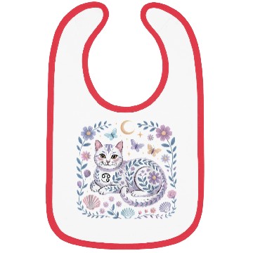 Discover Cancer Zodiac Cat Mystical Art Bibs