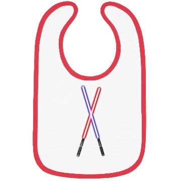 Discover LightSabers red and blue Bibs