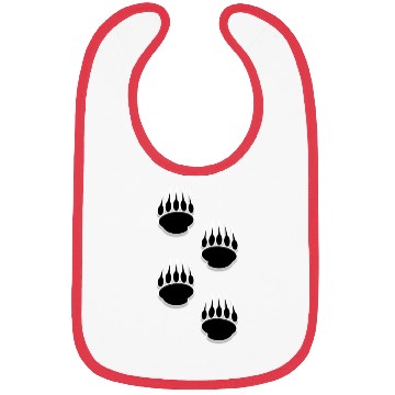 Discover Black Bear Paw Prints Bibs