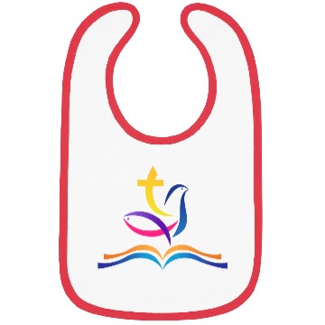 Discover religion dove fish cross Bibs