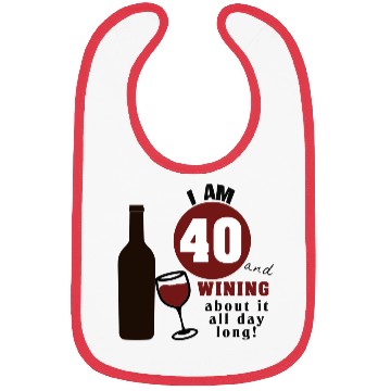 Discover 40th Birthday Wine Funny Bibs