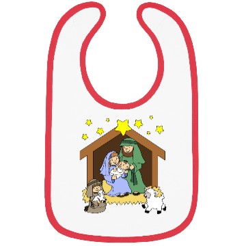 Discover Nativity Scene Bibs