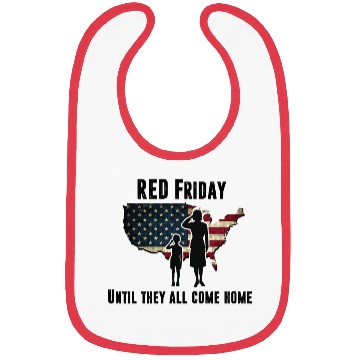 Discover RED Friday (black letters) Bibs