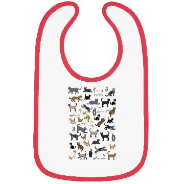 Discover many cat pixel Bibs