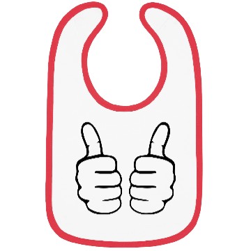 Discover both thumbs up finger hand like cheer triumph Bibs
