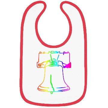 Discover Rainbow Liberty Bell Bibs