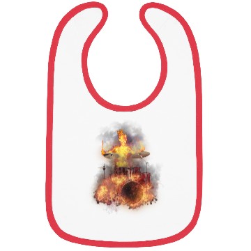 Discover Flaming Skeleton Drumer S Bibs