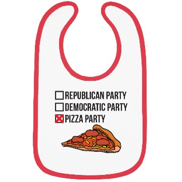 Discover Republican Party vs Democratic Party vs Pizza Part Bibs