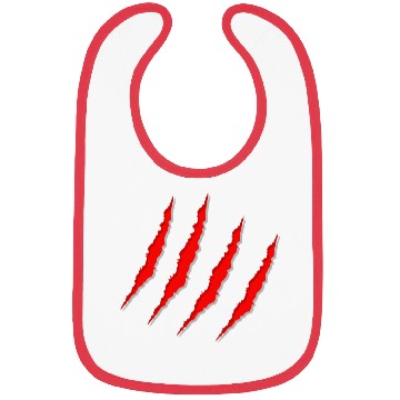 Discover red claws scratches Bibs