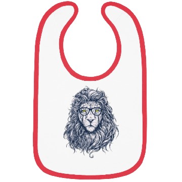 Discover hipster lion Bibs