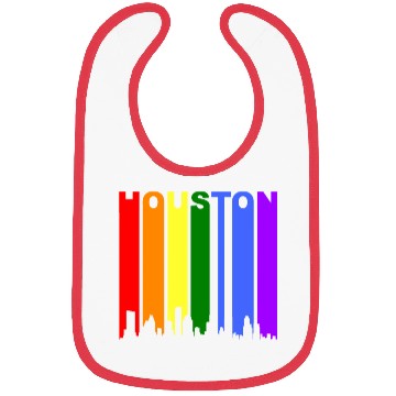 Discover Houston Texas Rainbow Skyline LGBT Gay Pride Bibs
