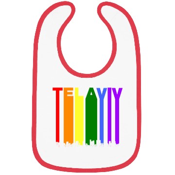 Discover Tel Aviv Israel Skyline Rainbow LGBT Gay Pride Bibs