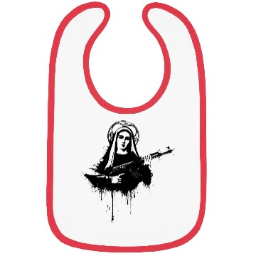 Discover Virgin Mary with Kalashnikovs AK47 Bibs