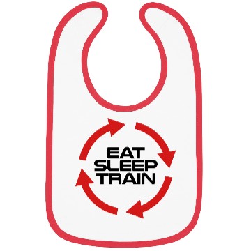 Discover eat sleep train repeat Bibs