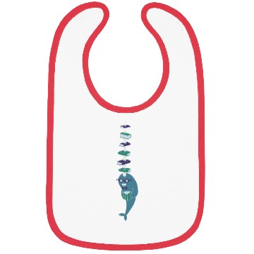 Discover Never Give a Narwhal a Library Card Bibs