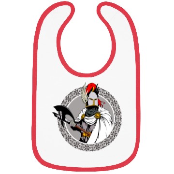 Discover ancient warrior Sparta ax helmet raincoat pattern Bibs