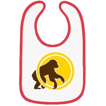 Discover monkey gorilla chimpanzee Bibs