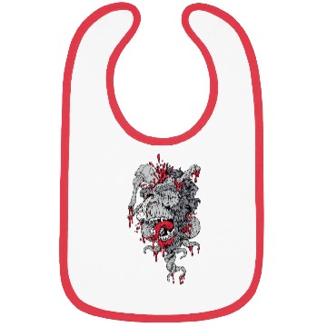 Discover zombie ape with axe on head Bibs