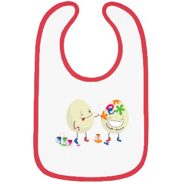 Discover Happy Easter eggs decorating each other Bibs