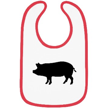 Discover Little Pig Pork Peggy Icon Black 1c Bibs
