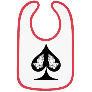 Discover Ace of Spade Praying Hands Bibs