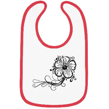 Discover Hibiscus flower with ornament Bibs