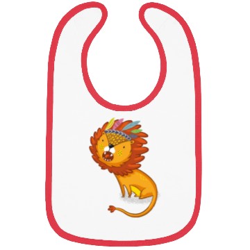 Discover Lion with feather crown Bibs