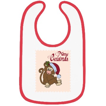 Discover Christmas monkey Bibs