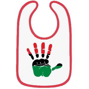 Discover Pan African Flag Hand Print Sign Afro- American Bibs