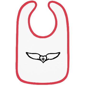 Discover Winged heart cross Bibs