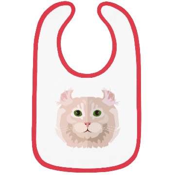 Discover white cat Bibs