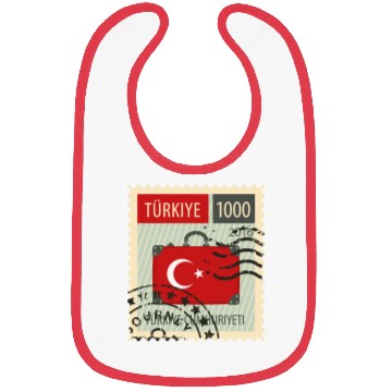 Discover stamp turkey Bibs