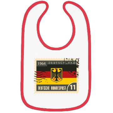 Discover germany post stamp Bibs