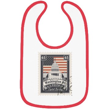 Discover Countries Flags stamp Bibs