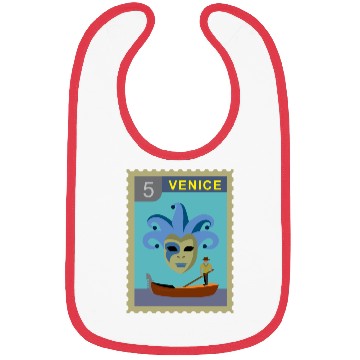 Discover italy venice post stamp Bibs