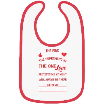 Discover He Is My Firefighter Bibs