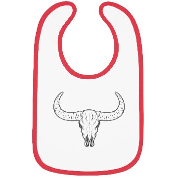 Discover buffalo skull Bibs